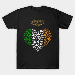 St Patricks Day Ireland Heart Design T-Shirt